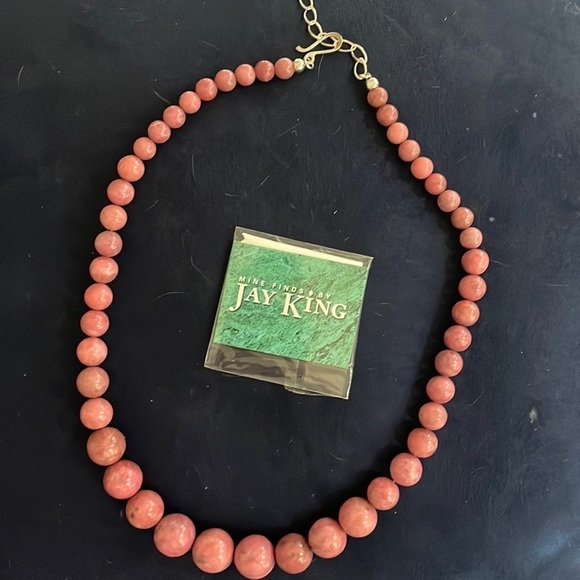 Rose Rhodonite Graduated Bead Necklace by Jay King - Picture 7 of 13